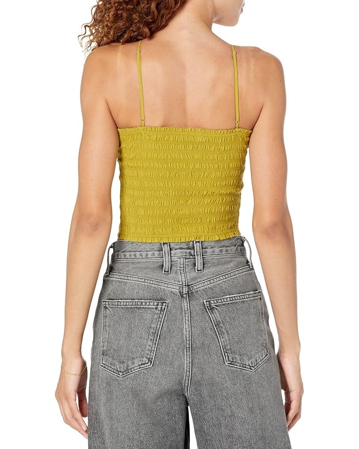 

Топ Madewell Poplin Smocked Halter Crop Top, цвет Citrus Lime