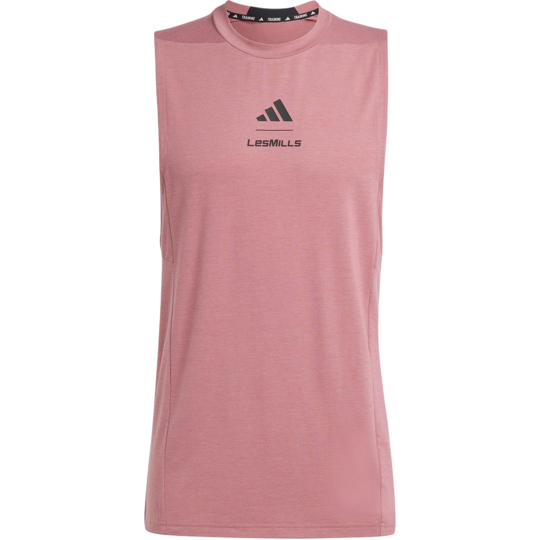 Футболка майка X LES MILLS Мужская Темно-коричневая красная Adidas, Темно-красный коричневый — фото 2