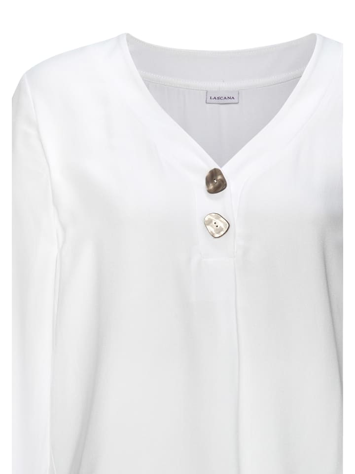 

Блузка с длинными рукавами белого цвета LASCANA