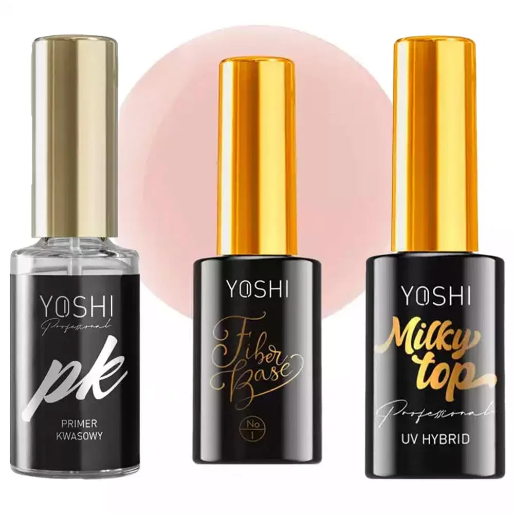 Набор для ухода за ногтями «Acid Primer, Milky Top & Fibre Base No. 1» от Yoshi Generic
