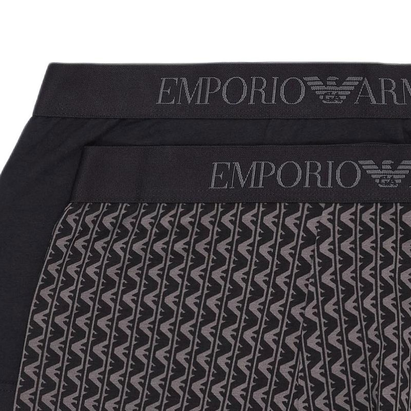 Два боксера-брифа с комбинированным принтом EMPORIO ARMANI, черный — фото 4