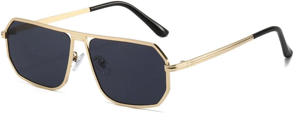 

Солнцезащитные очки UV400 с градиентной расцветкой в ​​стиле металлик для женщин и мужчин, для бега и занятий спортом на открытом воздухе UYPTK, Gold Black