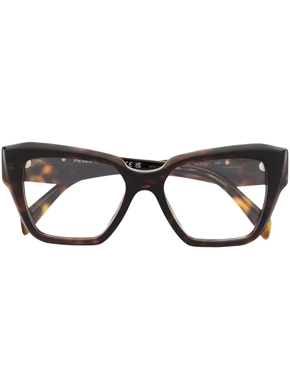 

Очки с логотипом Prada Eyewear, коричневый