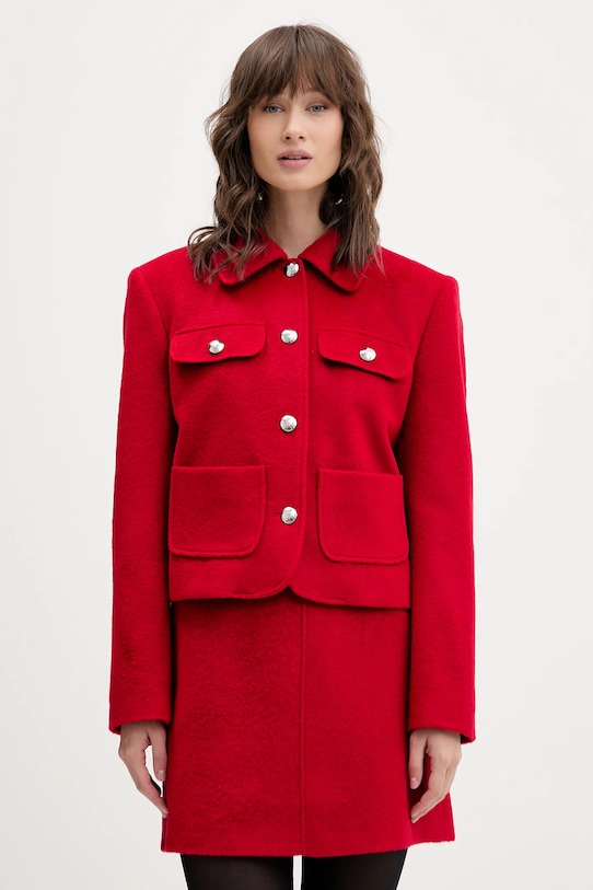 

Куртка из смесовой шерсти Hugo, красный
