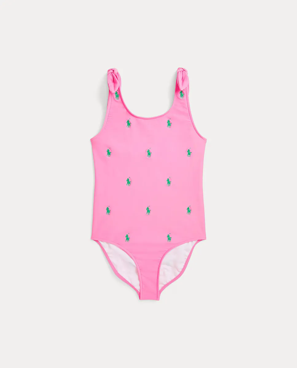 

Девичий купальник с множественной вышивкой Polo Ralph Lauren, цвет Rosa