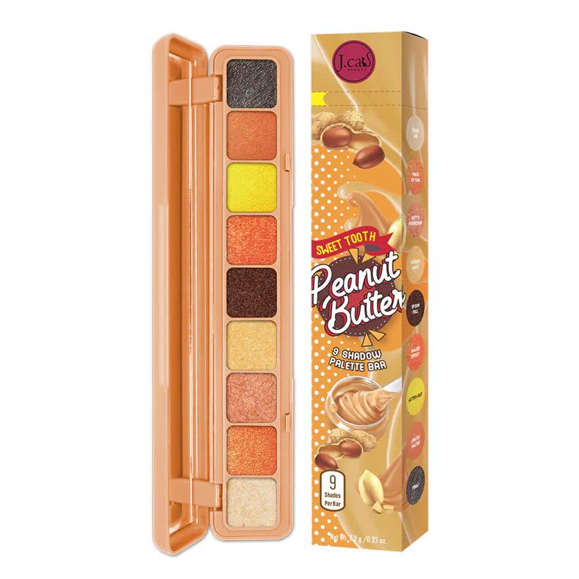 

Палитра теней для век J.CAT BEAUTY Sweet Tooth 9, цвет арахисовое масло