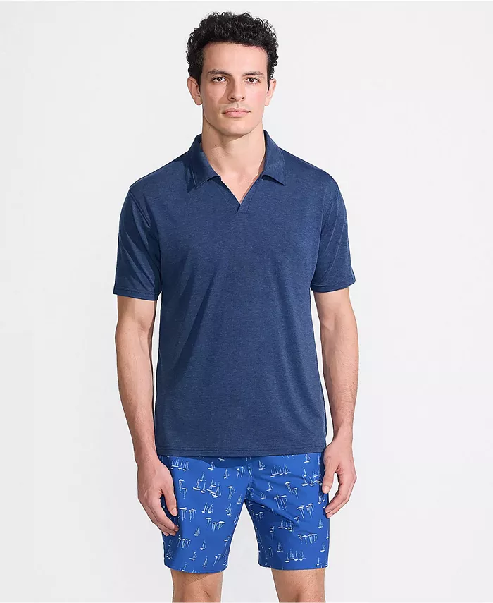 

Мужская поло с воротником Johnny и коротким рукавом SunShade UPF 50 Lands' End, зеленый