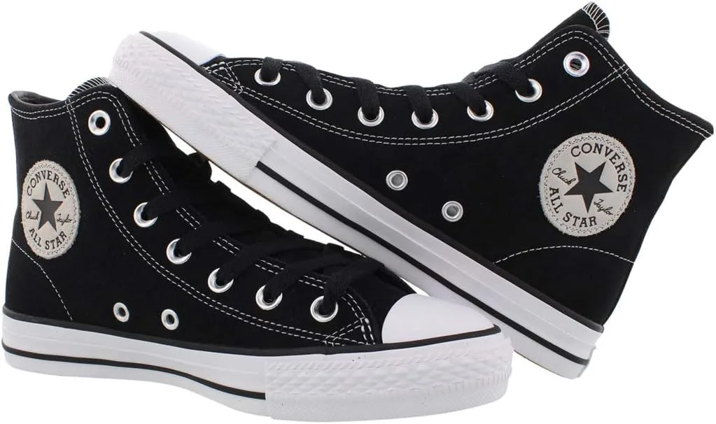 Детские кроссовки Converse Unisex для скейтбординга CTAS Pro Hi из замши, белый/черный — фото 2