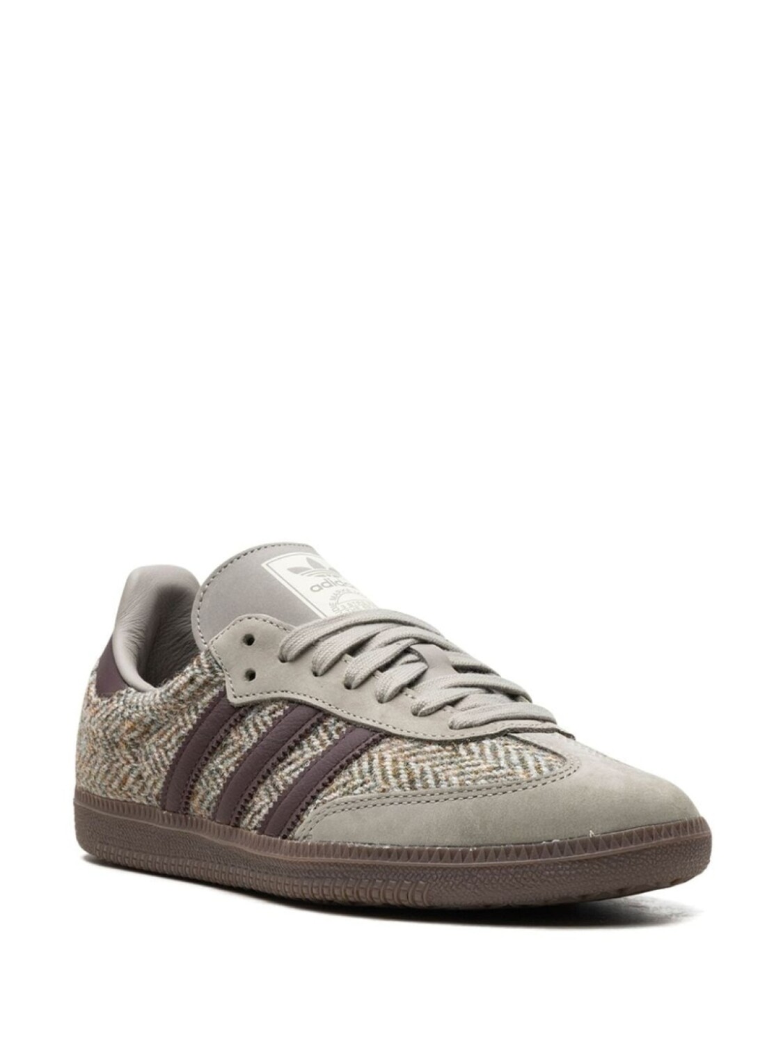 Кроссовки adidas Samba OG Tweed Pack "Wonder Beige/Shadow Brown/Wonder White", серый — фото 2