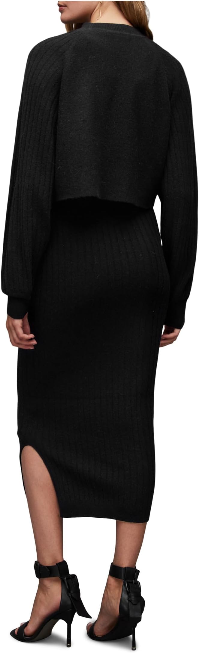 Платье AllSaints Margot Crew Dress, цвет Black 1 — фото 2