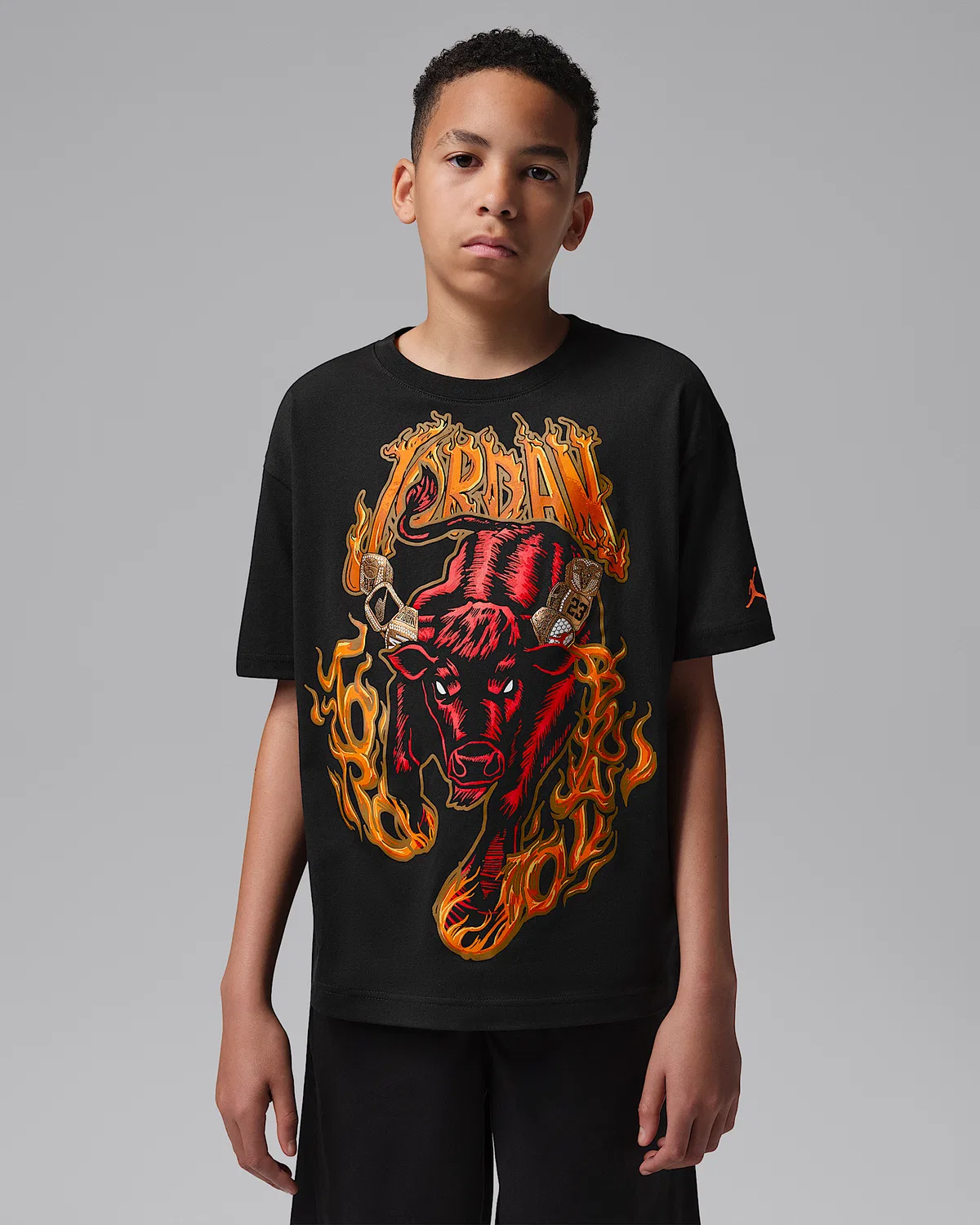 Детская футболка Jordan Toro Bravo Rings Retro, Black