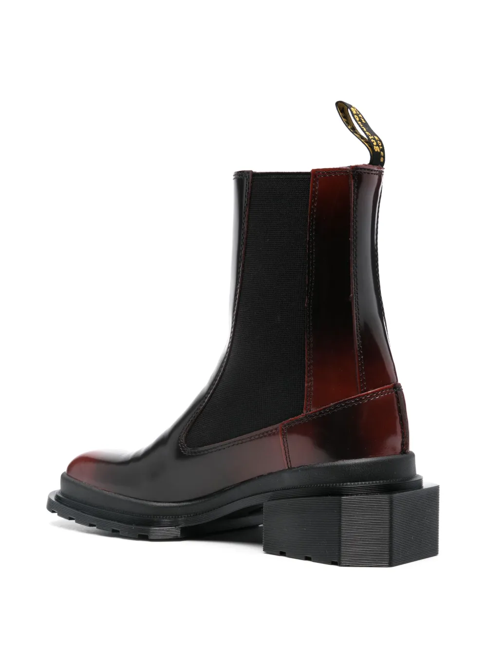 Мужские ботинки челси Dr. Martens Maybole 60 кожаные на блочном каблуке, черно-красный — фото 3