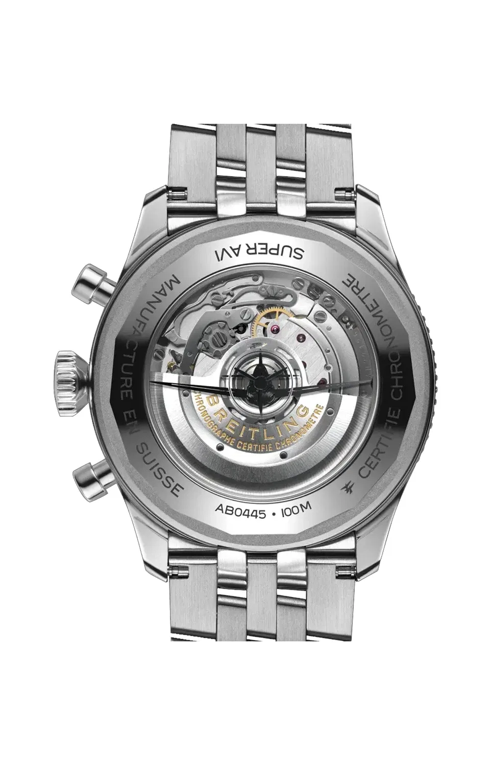 SUPER AVI B04 ХРОНОГРАФ GMT 46 CURTISS WARHAWK - AB04452A1L1A1 BREITLING, серебряный — фото 2