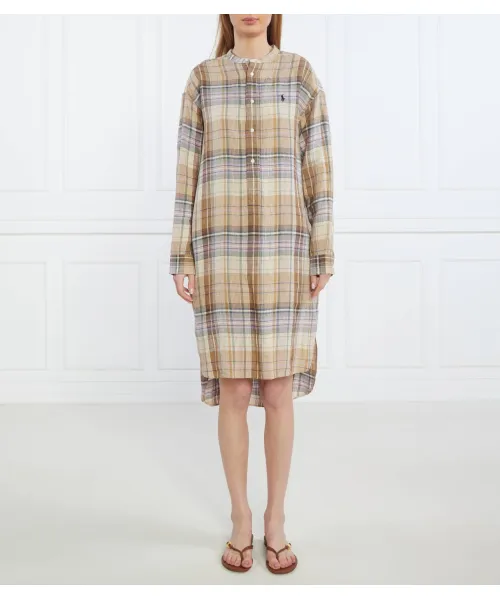 

Льняное платье Polo Ralph Lauren, мультиколор