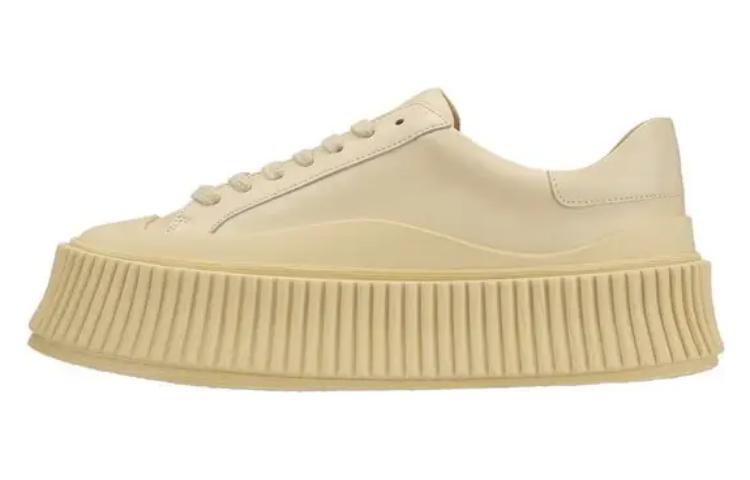 JIL SANDER Низкие кроссовки на платформе женские светло-желтые
