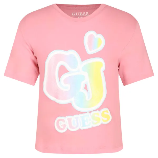 

Футболка стандартного кроя Guess, розовый