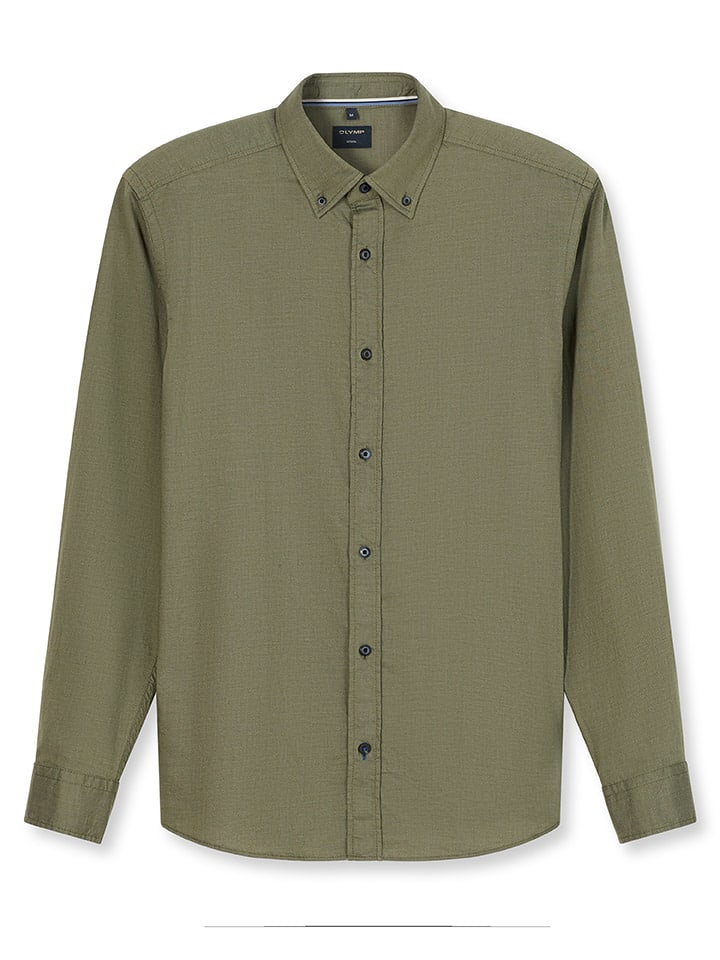 

OLYMP Повседневная рубашка - стандартный крой - оливково-зеленого цвета