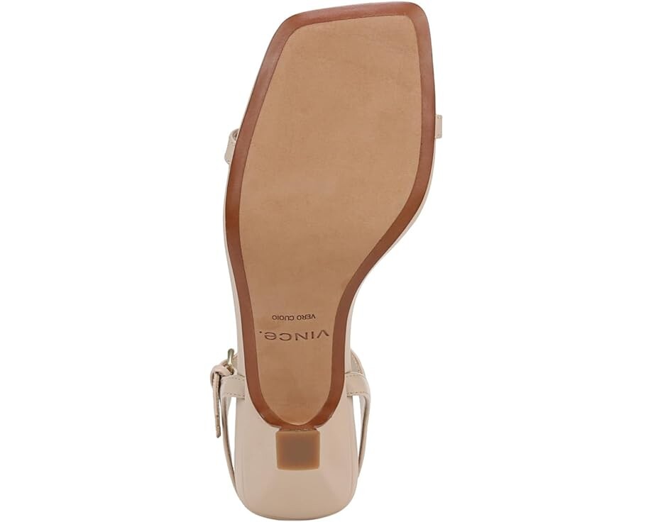 Сандалии Vince Coco Square Toe Heeled, цвет Birch Sand Leather — фото 3