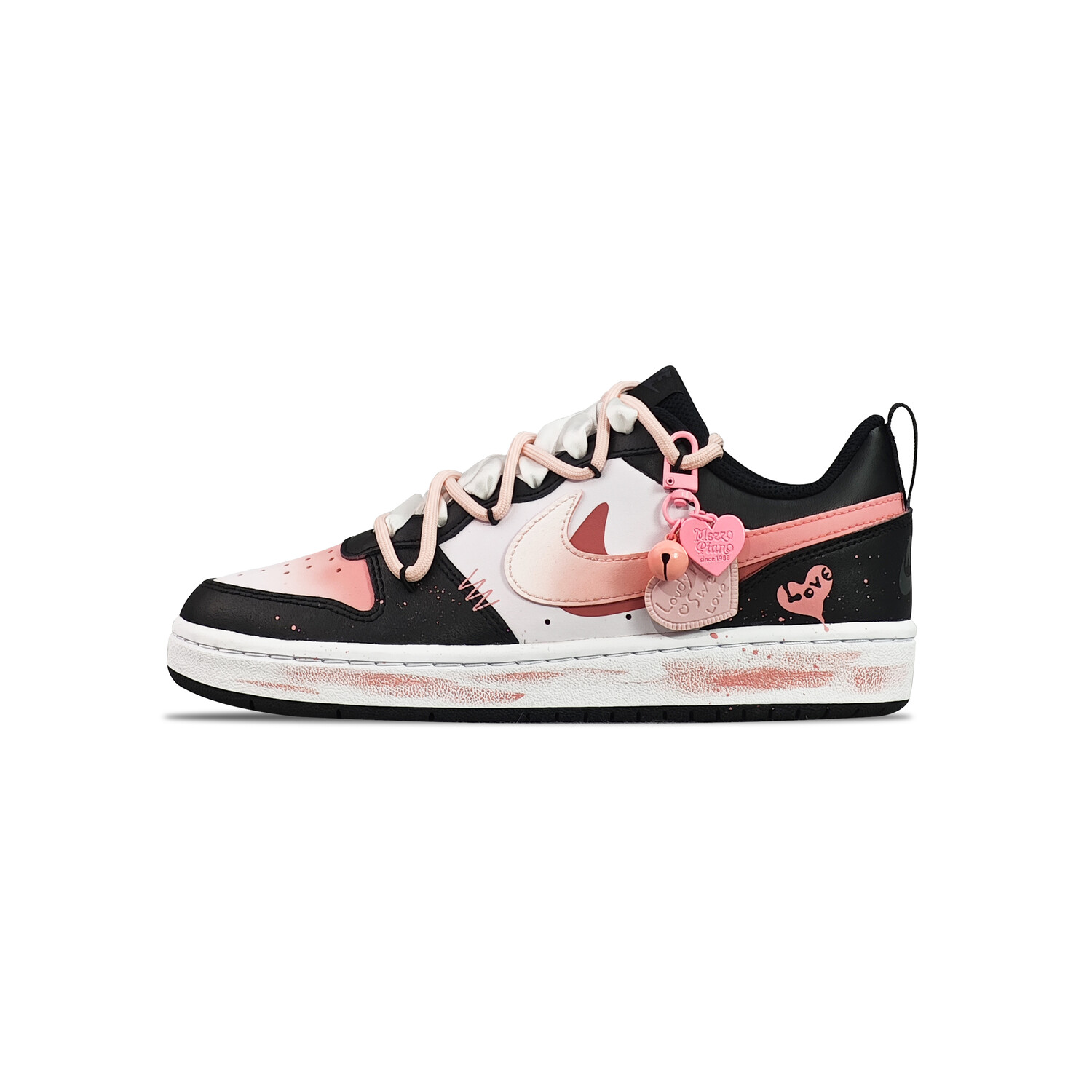 

Кроссовки Nike Court Borough Skateboarding Shoes Women's Low-top Black/Pink, фуксия, Розовый, Кроссовки Nike Court Borough Skateboarding Shoes Women's Low-top Black/Pink, фуксия