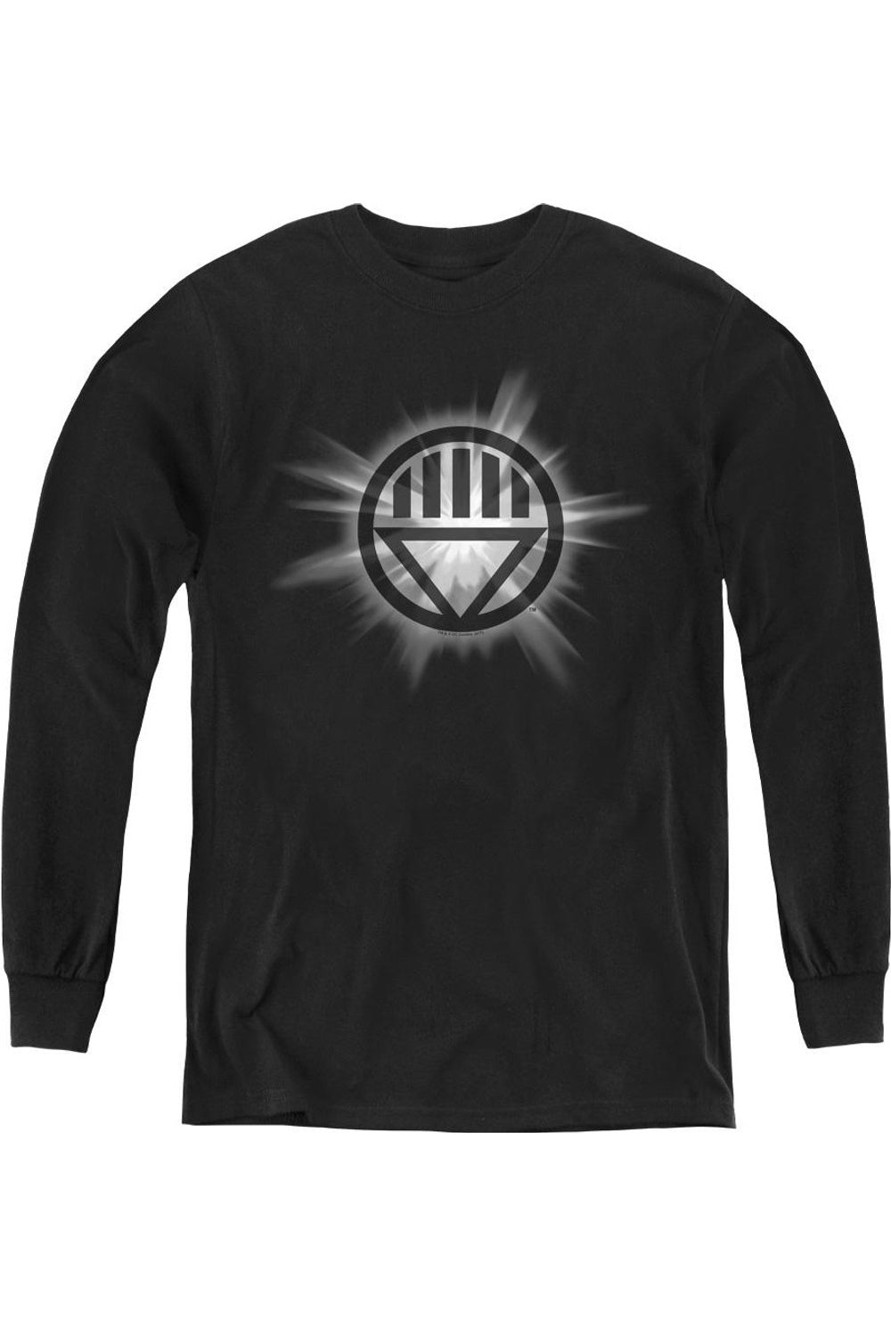 

Футболка Green Lantern с длинным рукавом и черным свечением для молодежи Gildan