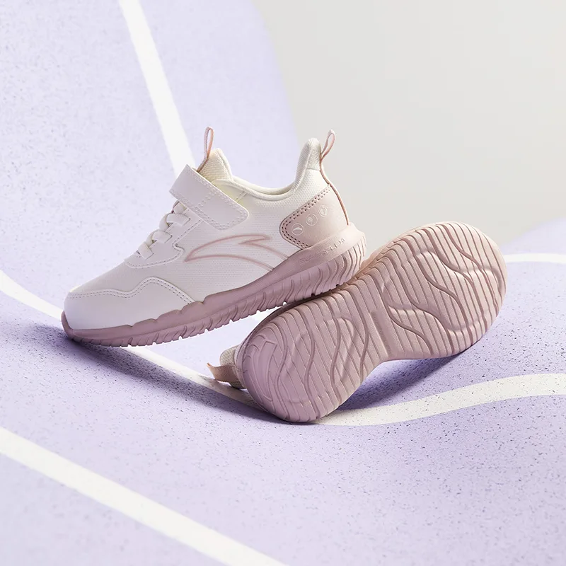 Antakids Детские кроссовки для бега Fresh Look с легкой амортизацией и низким верхом в цвете Ivory White Lotus Gray — фото 4