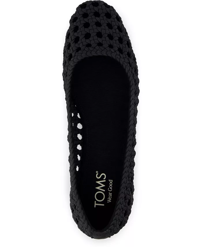Женские балетки Briella на плоской подошве TOMS, черный — фото 4