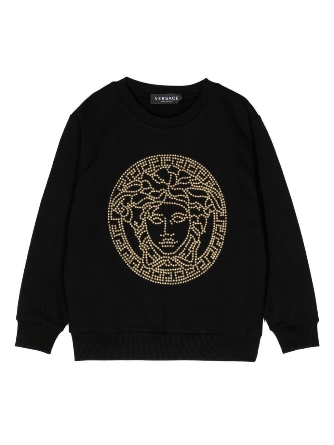 

Versace Kids толстовка с заклепками Medusa, черный