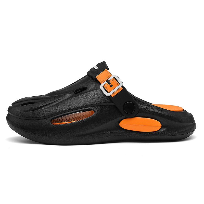 

RENBEN Клоги унисекс черно-оранжевые, цвет Black Orange