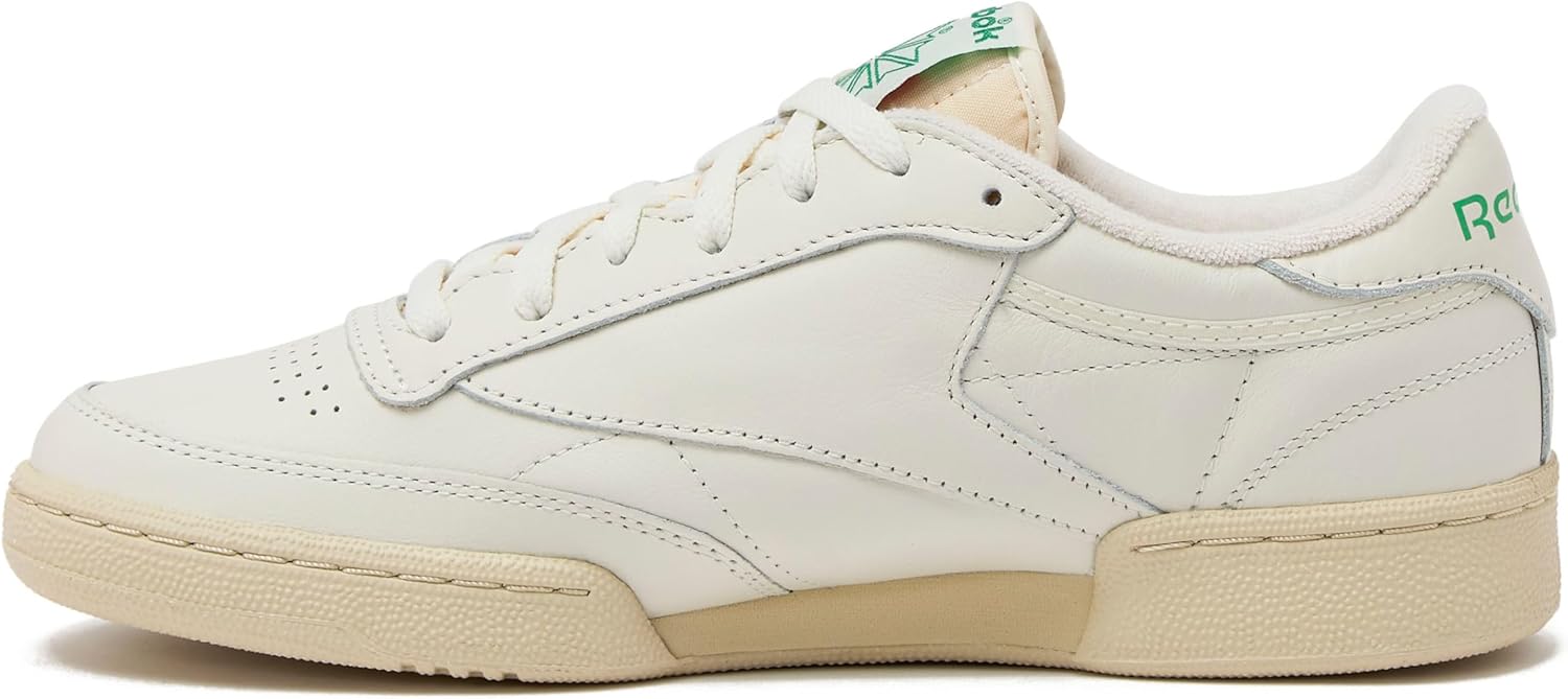 Мужские винтажные теннисные кроссовки Reebok Club C 85, Top-chalk/Paperwhite/Glen Green — фото 4