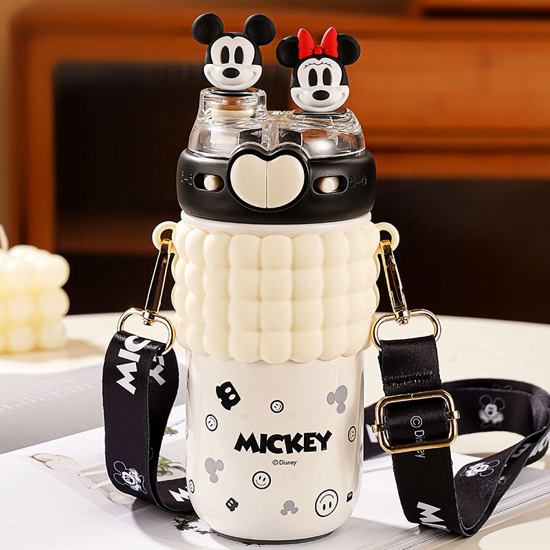 Детский термос Strawberry Bear Disney «Double Drink», 520 мл, Mickey Mouse + ершик, пакет — фото 4