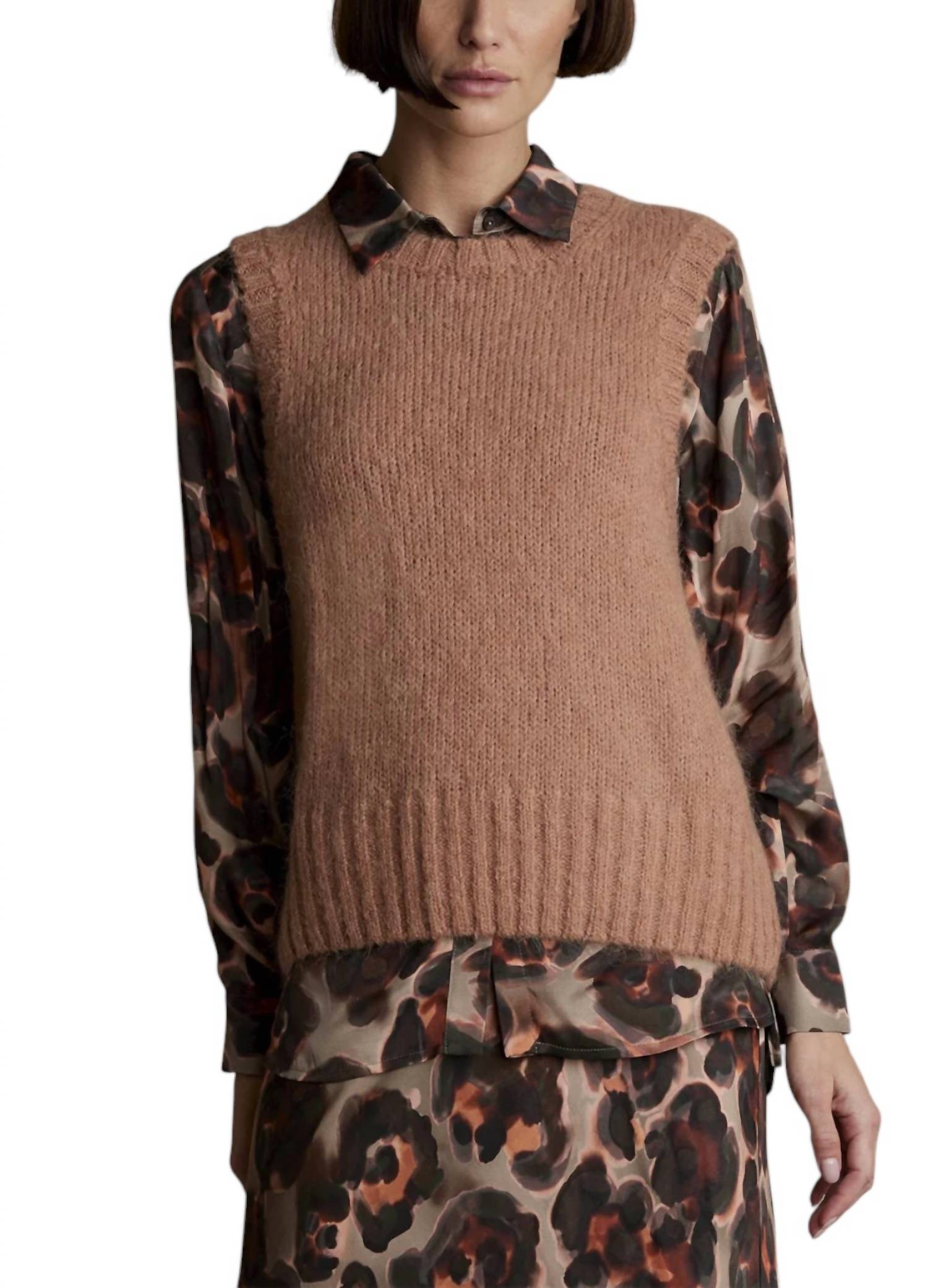 

Жилет Spencer из смеси мохера цвета Old Peach summum