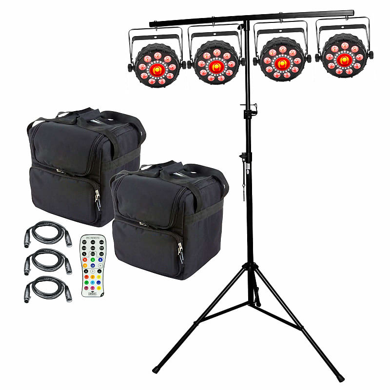 

Светильник Chauvet Chauvet DJ FXpar 9 Compact Multi Effect Par Light (4-Pack) with Remote & Cases