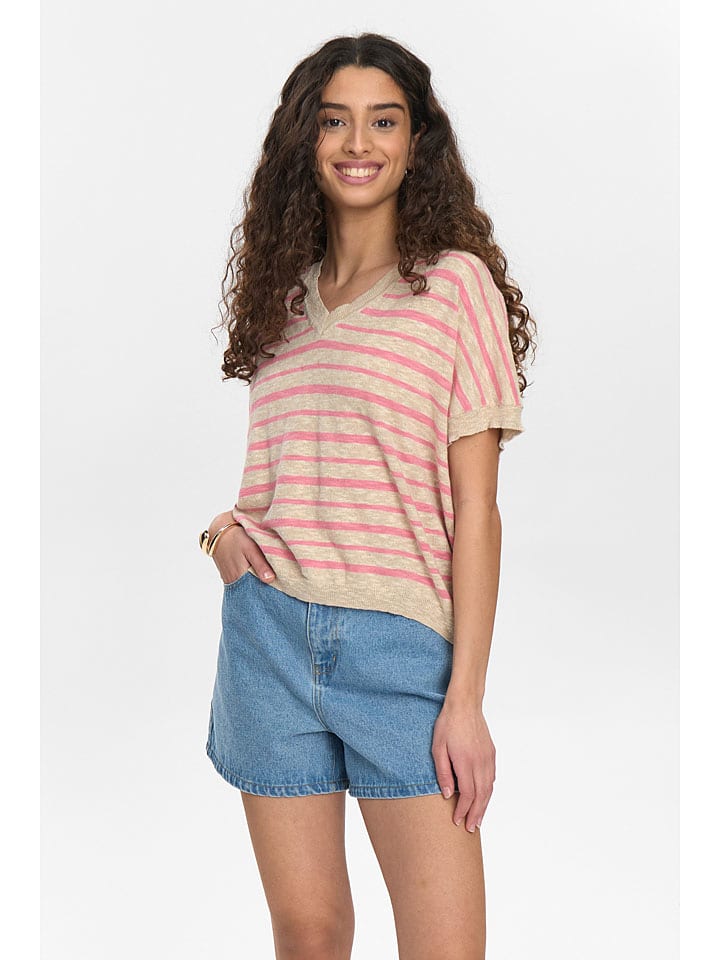 

NÜMPH Свитер "Нукики" бежево-розового цвета