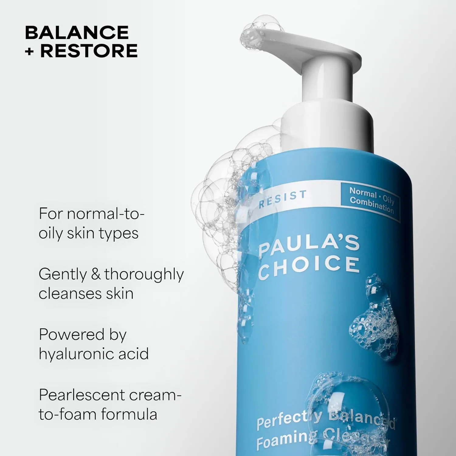 Пенка для умывания Paula's Choice — RESIST Perfectly Balanced Foaming Facial Cleanser, очищающая пенка для лица с, 189 мл — фото 2