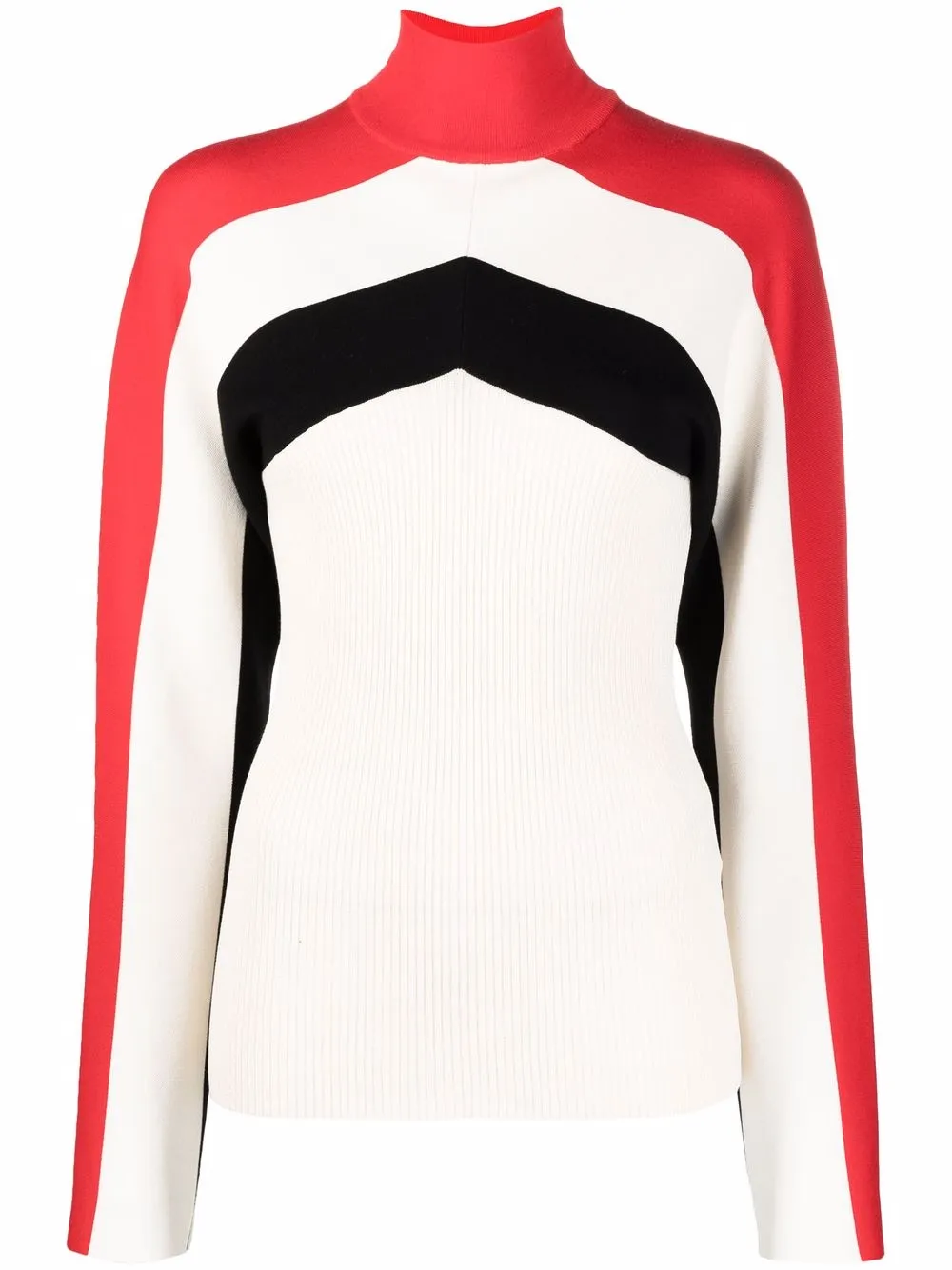 

Водолазка в стиле колор-блок JIL SANDER, белый
