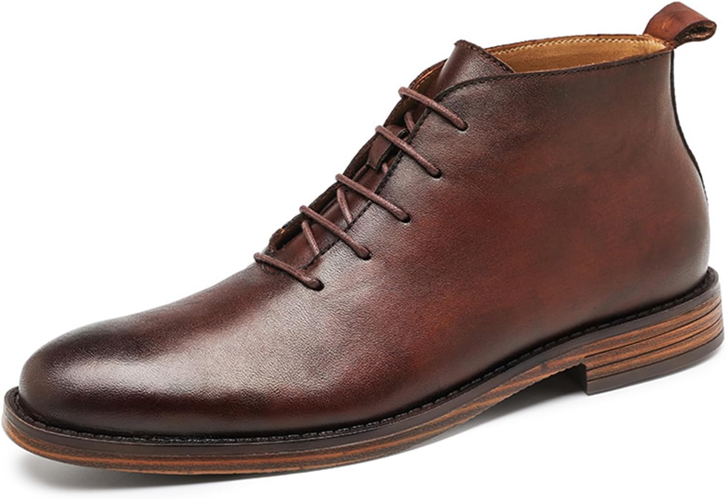 

Классические повседневные мужские ботинки Чукка Мужские повседневные кожаные ботинки на шнуровке Abborora, коричневый