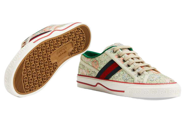 Кроссовки liberty of london x tennis 1977 'floral - mint green' Gucci, зеленый