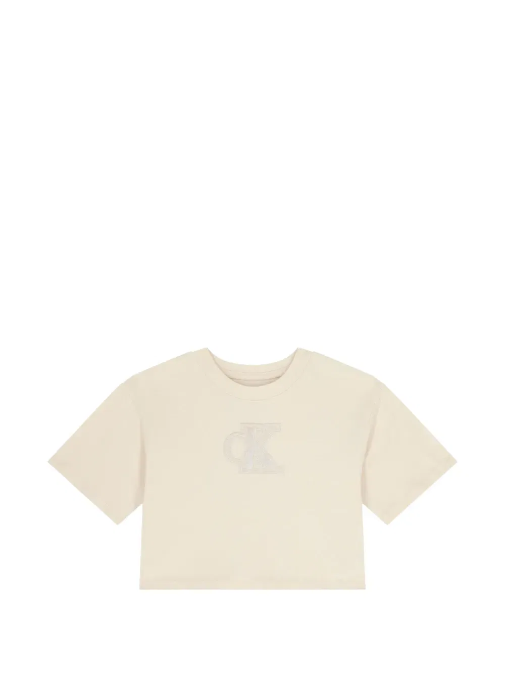 Укороченный топ с логотипом Calvin Klein Kids, нейтральный