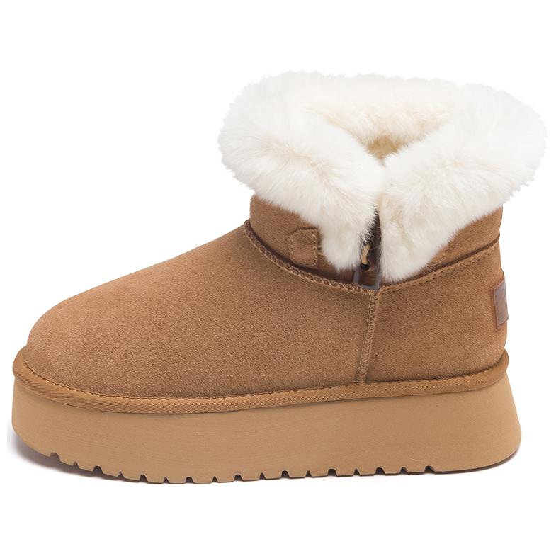 Женские зимние сапоги AGSDON, каштан-934044, высота голенища 11,5 см, высота каблука 4,5 см