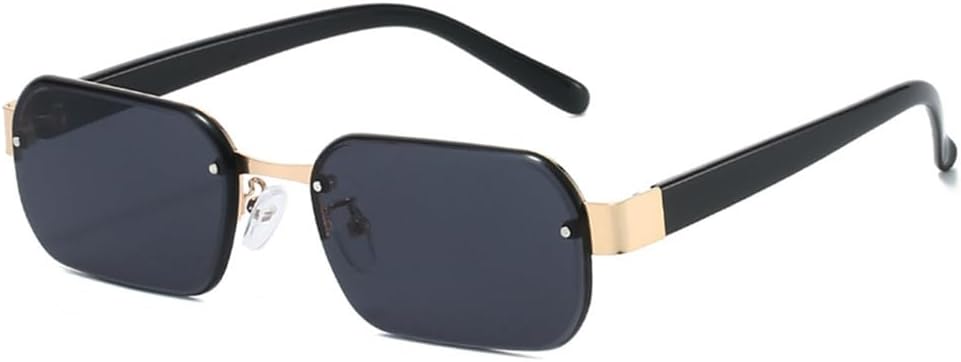 

Солнцезащитные очки UV400 с безободковой оправой и прозрачными линзами цвета морской волны, подходят для женщин и мужчин, для бега и занятий спортом на открытом воздухе UYPTK, Gold Black