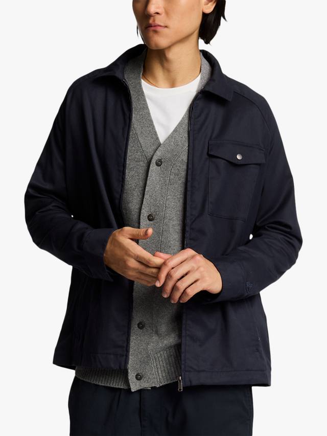 

Приталенная застегивающаяся рубашка-оверсайт Lyle & Scott, Dark Navy