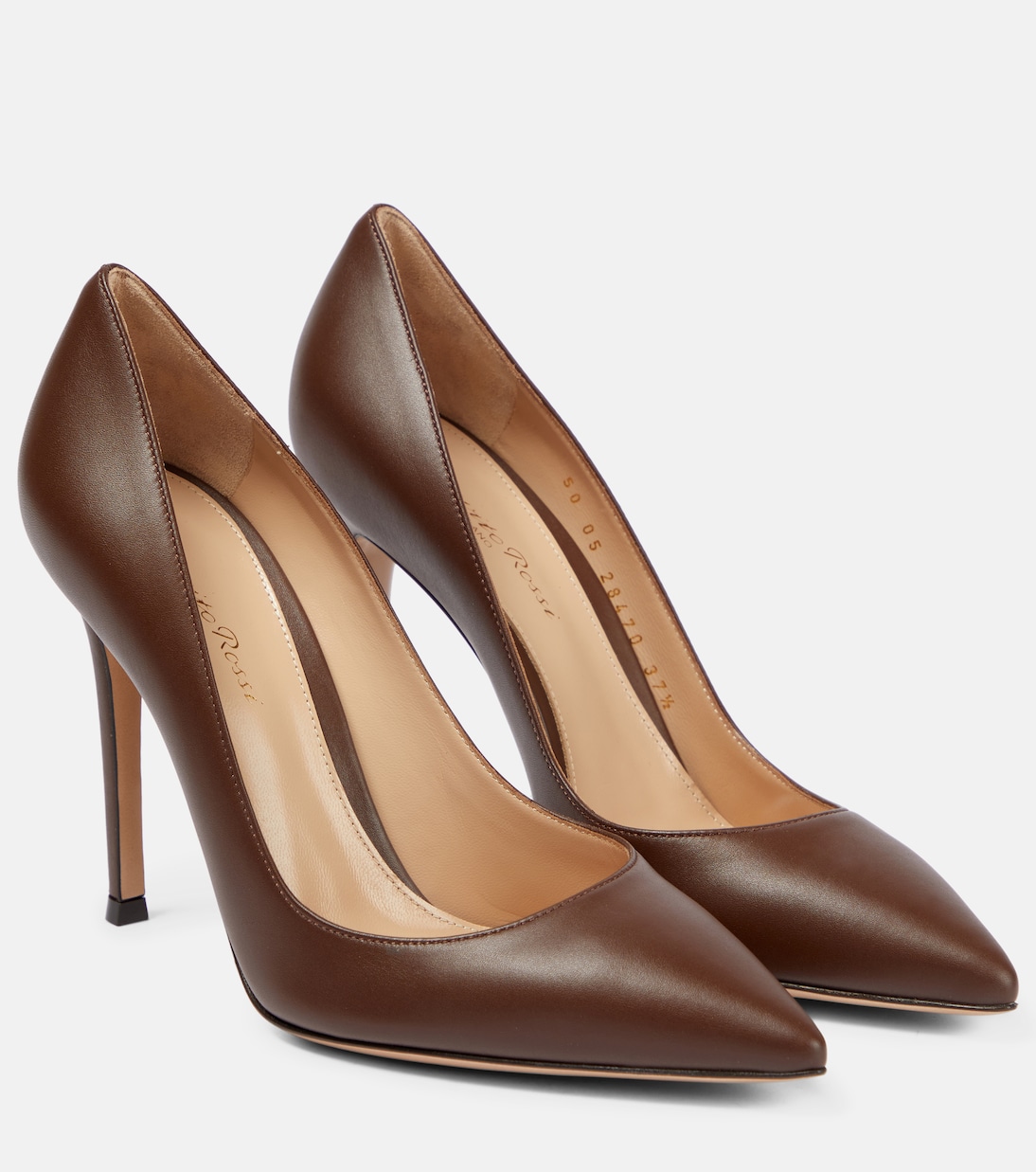Туфли-лодочки Gianvito 105 из кожи Gianvito Rossi, коричневый