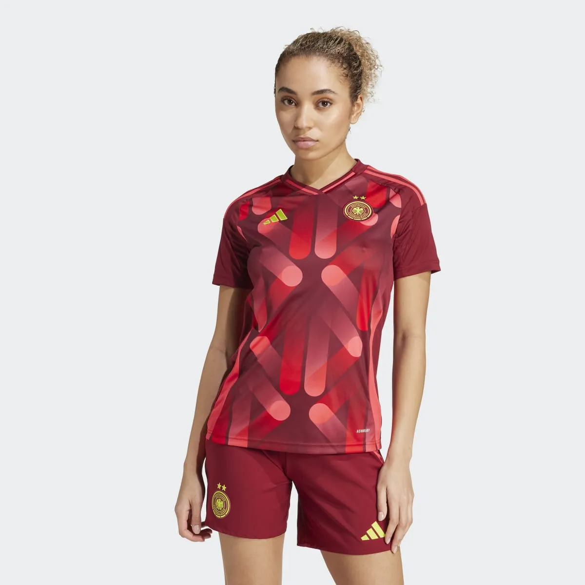 

Германия 25 Женская выездная футболка (Женская команда) Adidas, красный
