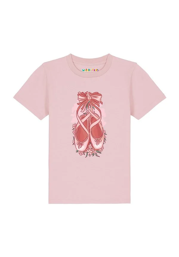 Футболка с принтом «балетная обувь» Watapparel, Cotton Pink — фото 2