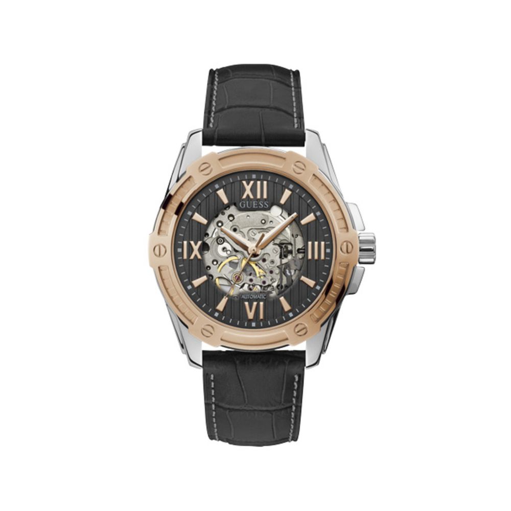 

Черные кожаные часы Guess