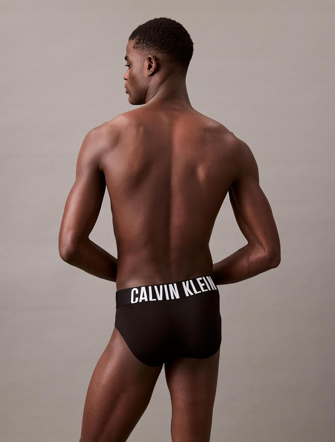 Комплект трусов-брифов Calvin Klein Intense Power Hip, 3 предмета, черно-синий/черно-белый/черно-серый — фото 3