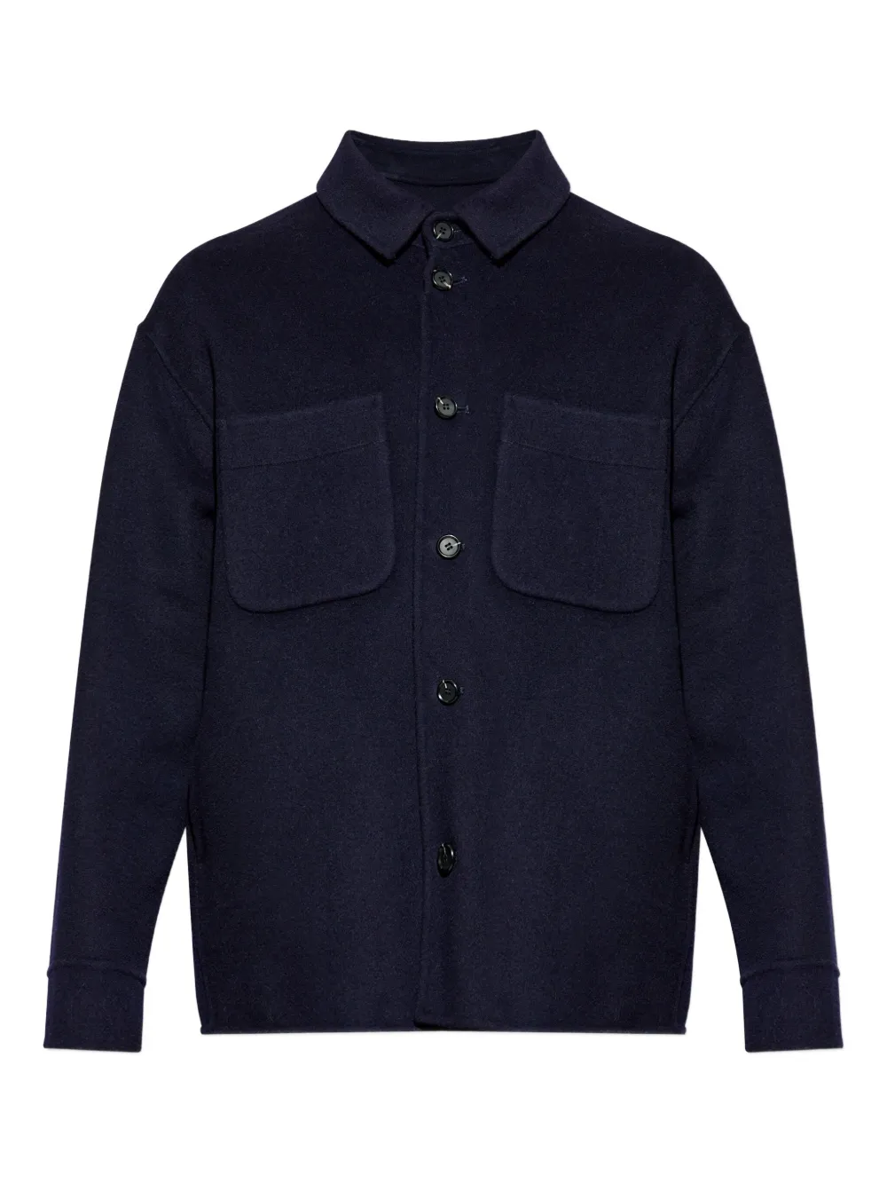 

Рубашка-овершот с карманом и пуговицами Add, синий