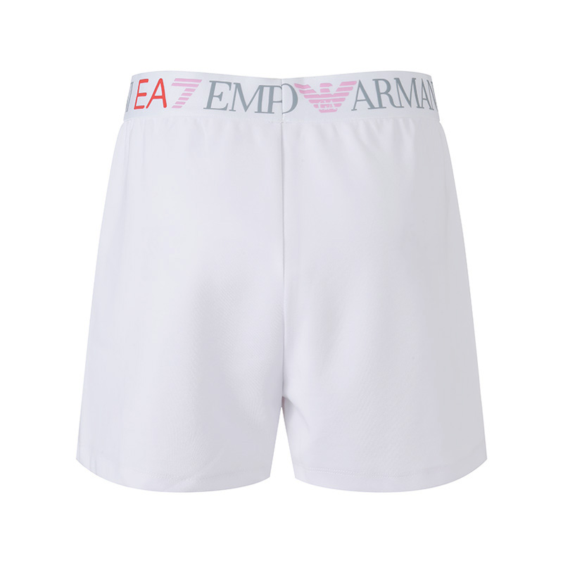 Футболка EA7 SS24 Повседневные шорты женские белые EMPORIO ARMANI — фото 4
