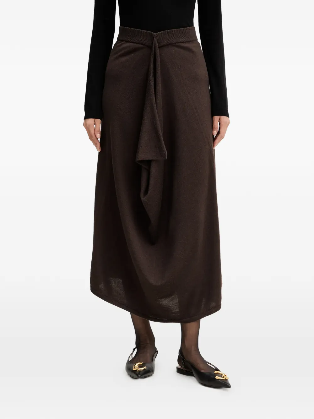 

Юбка с драпировкой Venus Liviana Conti, коричневый