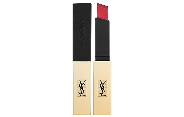 Saint Laurent Тонкий тюбик помады в форме золотого слитка Матовая, легко растушевывается, стойкая — фото 2